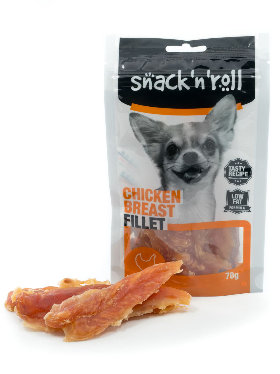 Kyllingebryst som snack til hunden.