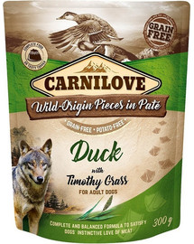 CARNILOVE Dog Paté Duck with Timothy Grass 300g Nassfutter Ente mit Timothy-Wiesengras