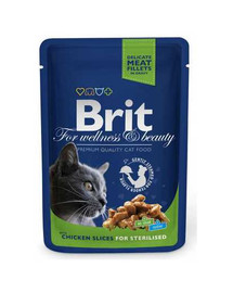 BRIT Premium Adult sterilised Chicken mit Huhn 24 x 100 g