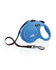 FLEXI New CLASSIC L 5m Roll-Leine für Hunde Blau