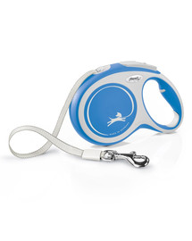 FLEXI New Comfort L Gurt Roll-Leine 8 m Blau