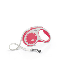 FLEXI New Comfort S 5 m Rot Gurt-Roll-Leine für Hunde