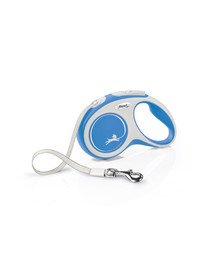 FLEXI New Comfort S Gurt Roll-Leine 5 m blau