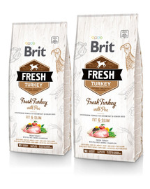BRIT Fresh turkey with pea light fit & slim 24 kg (2 x 12 kg)