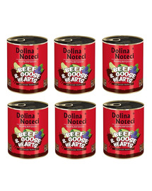 DOLINA NOTECI Premium SuperFood Rinder- und Gänseherzen 800 g x 6 Stück