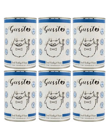 GUSSTO Cat Fresh Turkey&Tuna FRISCHES TRUTHAHN UND THUNFISCH 6x400 g