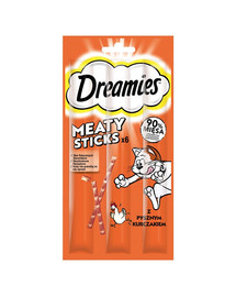 DREAMIES Ergänzungsfuttermittel für ausgewachsene Katzen mit leckerem Huhn 30 g