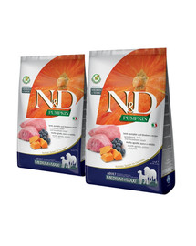 FARMINA N&D Pumpkin Lamb & Blueberry Adult Medium & Maxi Hund 2 x 2.5 kg