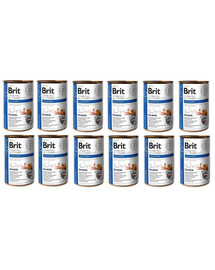 BRIT Veterinary Diet Recovery Salmon Erholungsfutter für Hunde und Katzen 12x400g