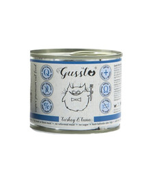 GUSSTO Cat Fresh Turkey&Tuna FRISCHES TRUTHAHN UND THUNFISCH 200 g