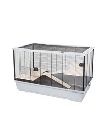 INTERZOO Harry + Wood Käfig für Nagetiere, Würger, Meerschweinchen 100 cm