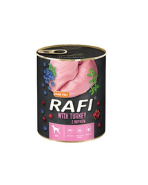 5 x 800 g DOLINA NOTECI RAFI Nassfutter mit Truthahn für Hunde