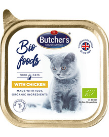 BUTCHER'S BIO foods Hühnerpastete für Katzen  85 g