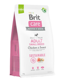 BRIT Care Dog Sustainable Adult Small Breed mit Huhn und Insekten 7 kg