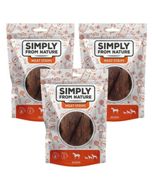 SIMPLY FROM NATURE Meat Strips Pferdefleisch für Hunde 3x80 g