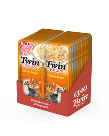 INABA Twin Huhn in Brühe für Katzen 24x40 g