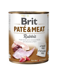 BRIT Pate&Meat rabbit 800 g Kaninchenpastete für Hunde