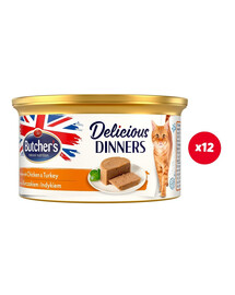 BUTCHER'S Classic Delicious Dinners mit Hühner- und Putenmousse 85 g [CLONE]