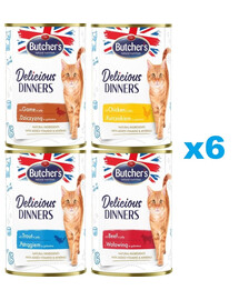 BUTCHER'S Delicious Dinners Geschmacksmischung in Gelee 24x400g