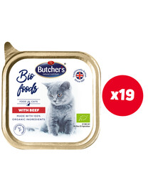 BUTCHER'S BIO foods Rindfleischschale Katzenpastete 19 x 85 g