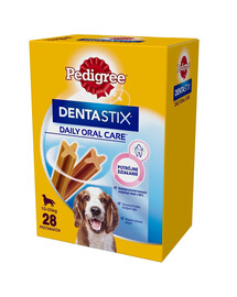 PEDIGREE DentaStix (mittlere Rassen) Zahnsnack für Hunde 28 Stück 4x180g