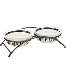 TRIXIE Schalen-Set mit Ständer 2 x 2,6 l 25 cm