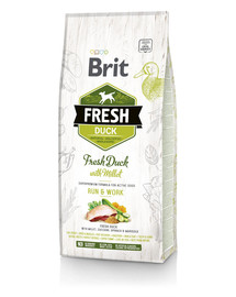 BRIT Fresh duck with millet active run & work 2,5 kg