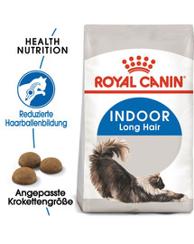 ROYAL CANIN INDOOR Longhair Trockenfutter für Wohnungskatzen mit langem Fell 10 kg