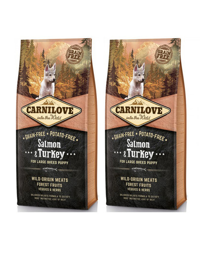 CARNILOVE Puppy Large Breed Salmon & Turkey 24 kg (2 x 12 kg)
