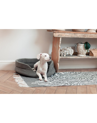FERA Hundebett oval grau L 66x55x17 cm