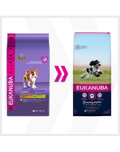 EUKANUBA Growing Puppy Medium Breeds Chicken 15 kg