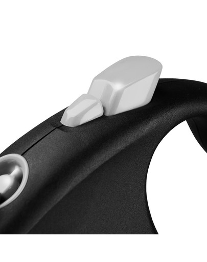 FLEXI Black Design L Gurt Roll-Leine 5 m Schwarz