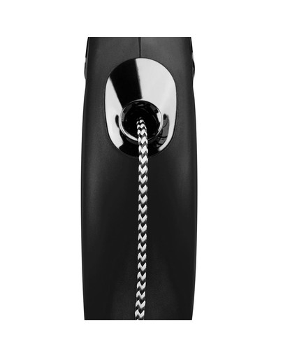 FLEXI Leine New Classic S Schnur 5 m. Schwarz. Bis zu 12 kg