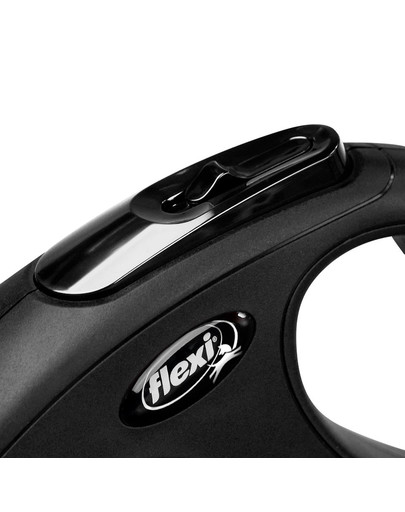 FLEXI Leine New Classic S Schnur 5 m. Schwarz. Bis zu 12 kg