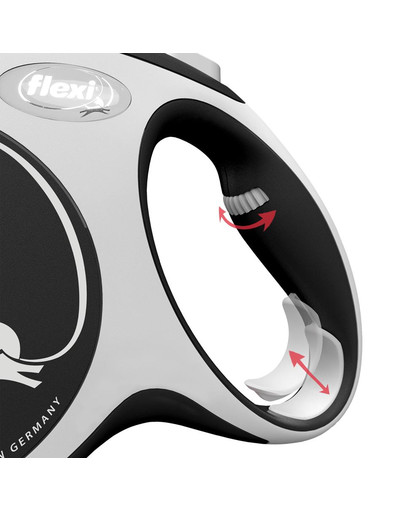 FLEXI New Comfort L Gurtleine 5 m Schawrz