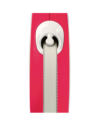 FLEXI New Comfort M  5 m Gurt-Roll-Leine Rot
