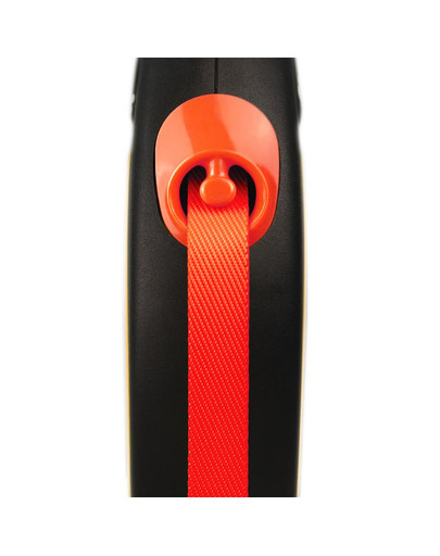 FLEXI Leine New Neon Größe M Gurt 5 m orange