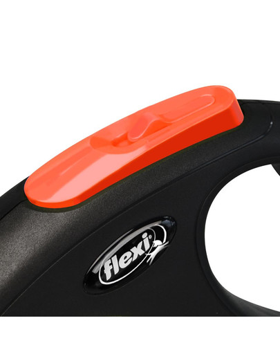 FLEXI Leine New Neon Größe M Gurt 5 m orange