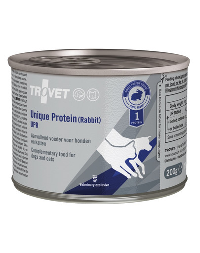 TROVET Unique Protein Rabbit UPR Nassfutter für Hunde und Katzen mit Kaninchen 200g
