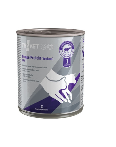 TROVET Unique Protein Venison UPV Nassfutter für Hunde und Katzen mit Wildfleisch 800 g