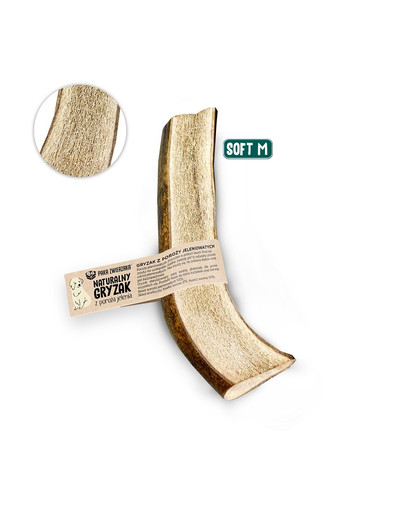PAKA ZWIERZAKA Hirschgeweih für Hund kauen Soft M 12 cm