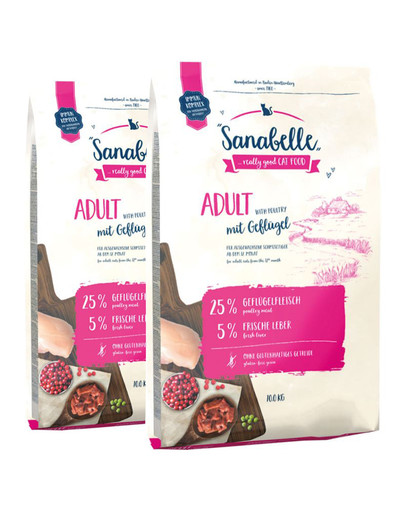 SANABELLE Adult Geflügel 20 kg (2 x 10 kg)