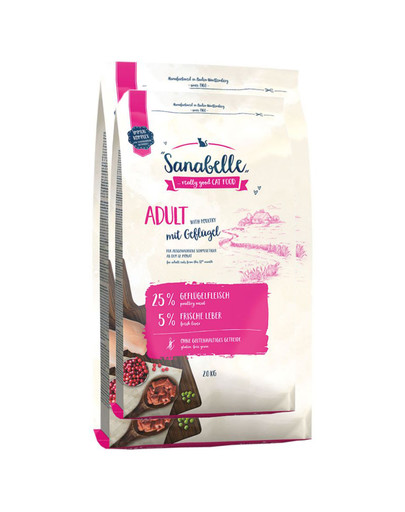 SANABELLE Adult mit Geflügel 4 kg (2 x 2 kg)