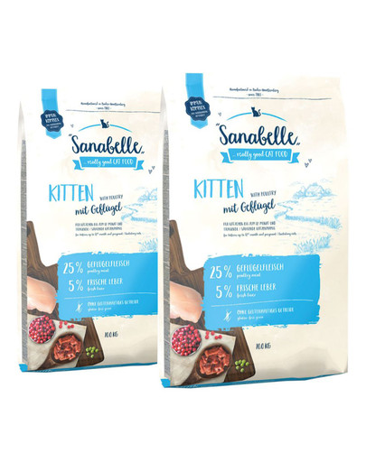 SANABELLE Kitten Geflügel 20 kg (2 x 10 kg)