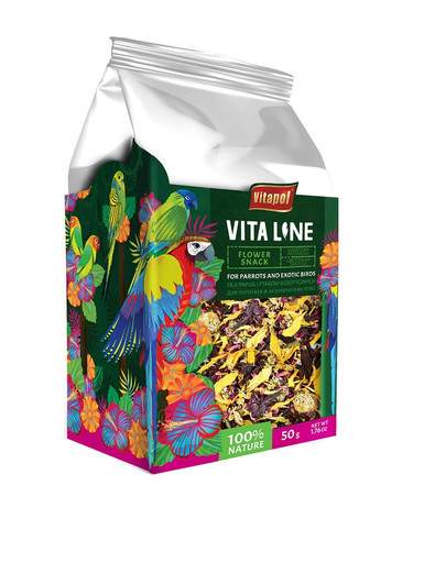 VITAPOL Blumensnack für Papageien und exotische Vögel 50g