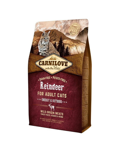 CARNILOVE Cat Energy & Outdoor Reindeer 6 kg
