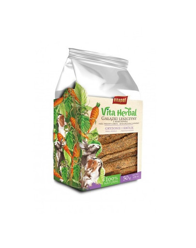 VITAPOL Für Nagetiere und Kaninchen Haselzweige mit Karotten 50 g