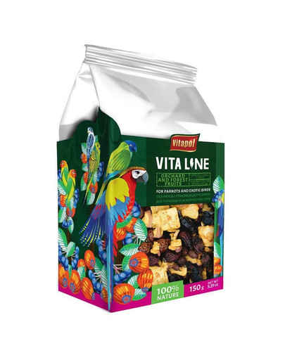 VITAPOL Wald- und Streuobst für Papageien und exotische Vögel 150g