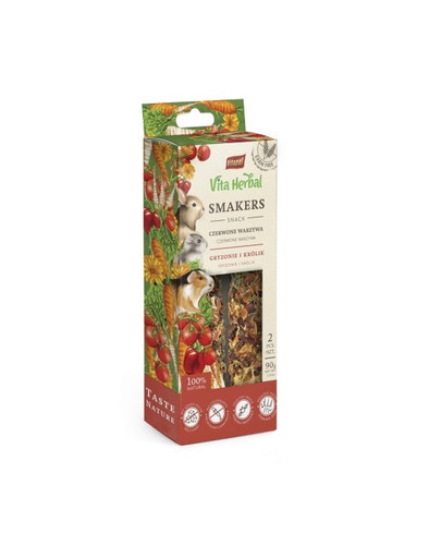 VITAPOL Smakers rotes Gemüse für Nager und Kaninchen 90g