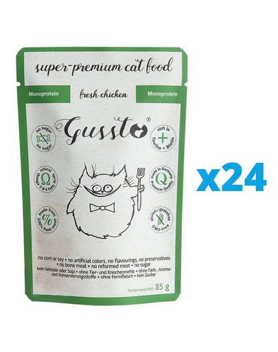 GUSSTO Cat Fresh Chicken 24x85 g